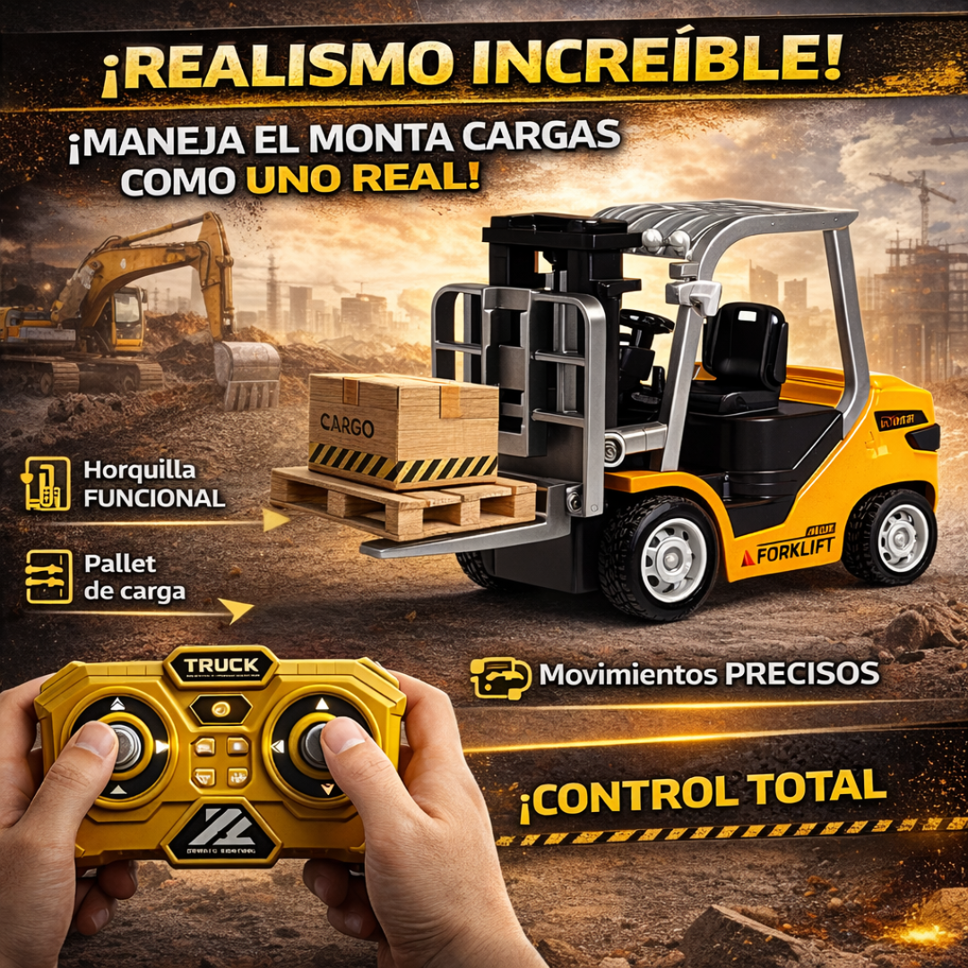 Mini Carretilla Elevadora Realista de Escritorio