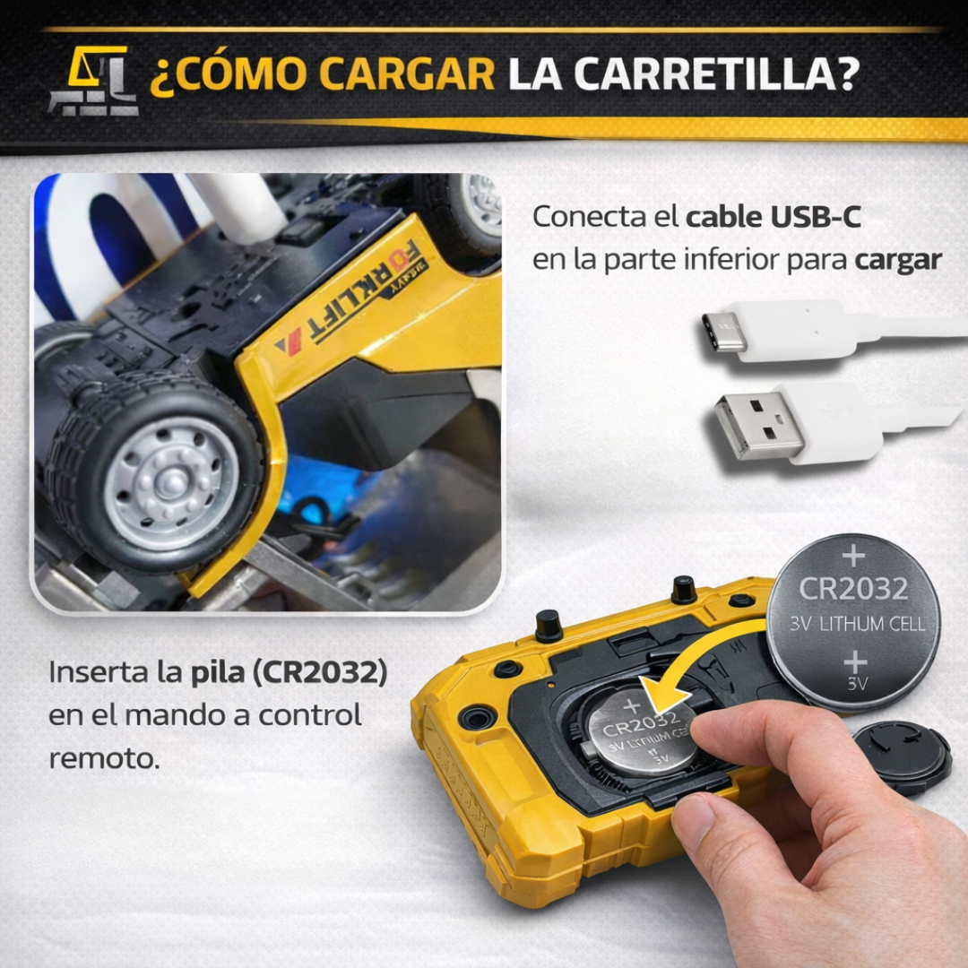 Mini Carretilla Elevadora Realista de Escritorio
