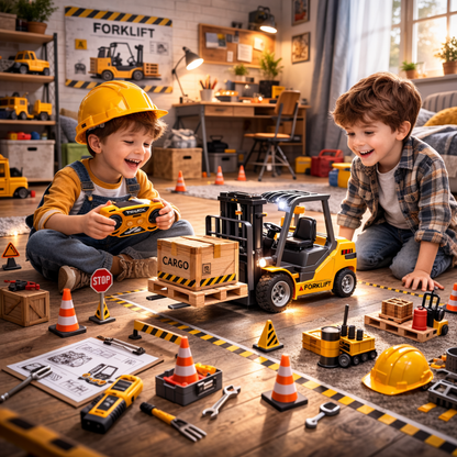 Mini Carretilla Elevadora Realista de Escritorio